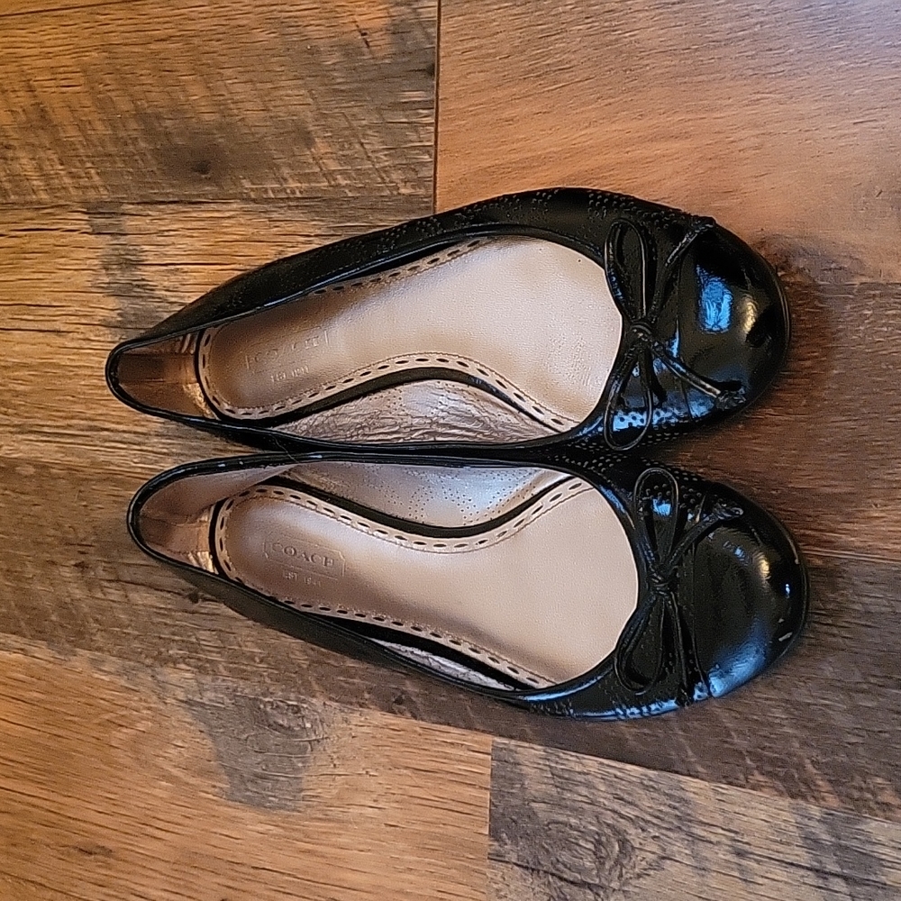 Coach Black ballet flats size 8